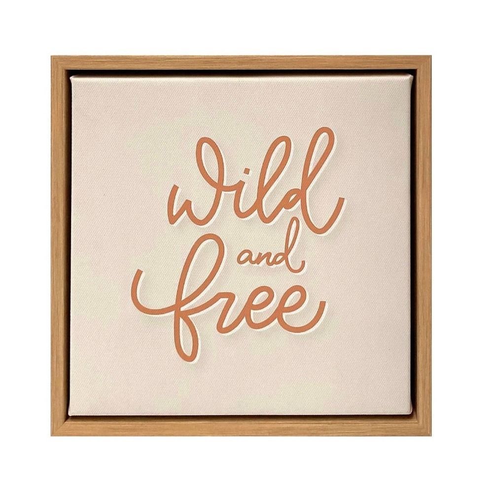 2 for $15 Sale! Wild and Free Canvas Home Decor 8x8” Typography Art